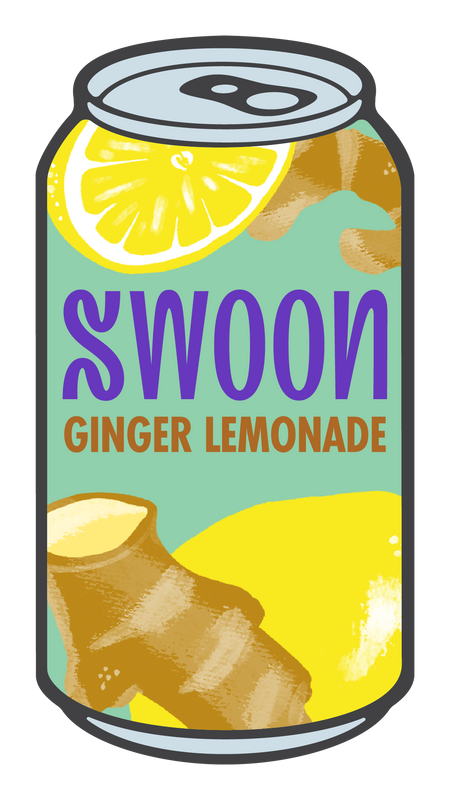 Swoon Ginger Lemonade Can Illustration