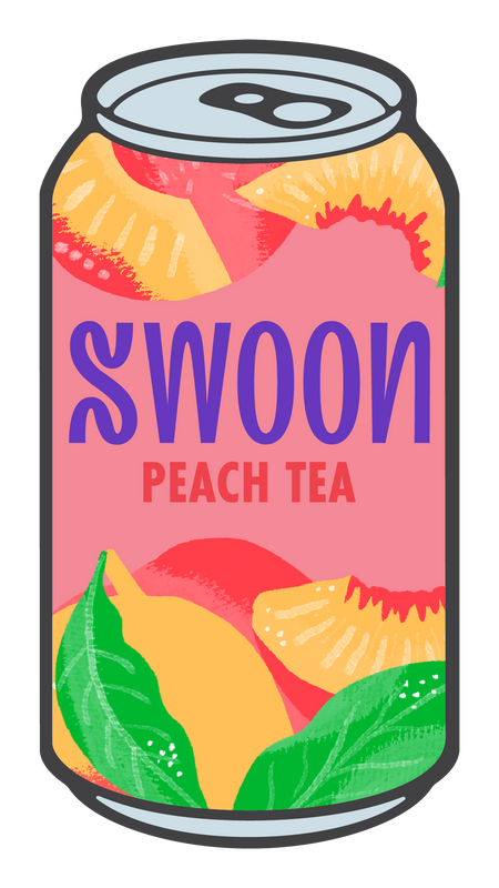 Swoon Peach Tea Can Illustration