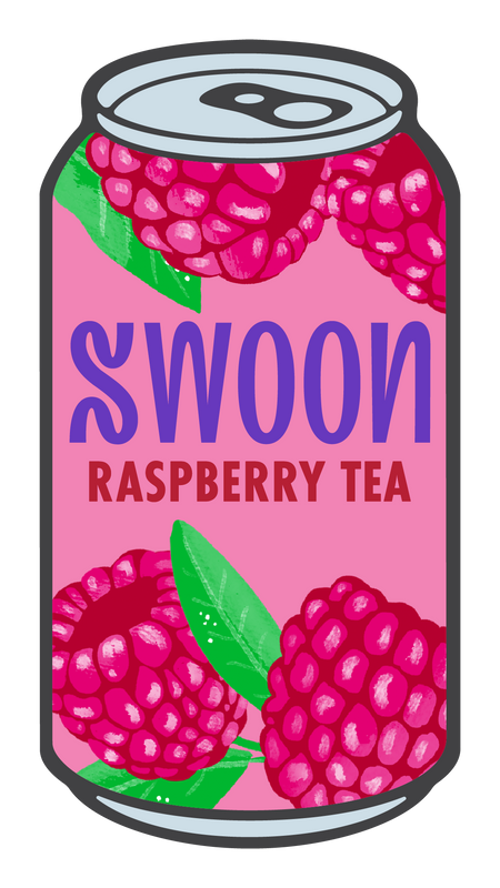 Swoon Raspberry Can Illustration